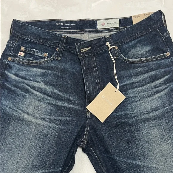 Women's Dark Blue Straight Leg Jeans - Picture 4 of 5